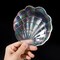 Fabulaxe Iridescent Glass Catchall Clam Shell Jewelry Tray Soap Holder Trinket Dish Ring Plate Vanity Organizer Bathroom Countertop Accent Coastal Inspired Bedroom Decor Piece and Nautical Display